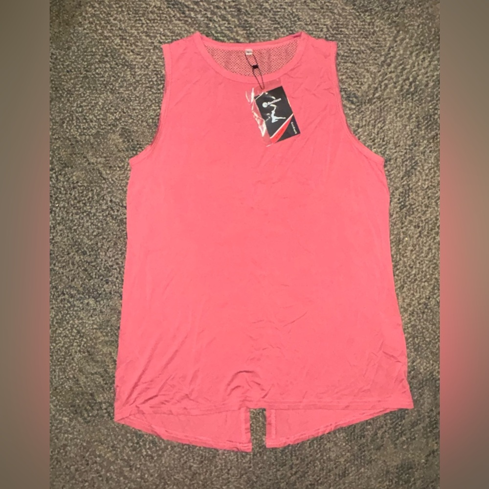 Bestisun Yoga Athletic Shirt Long Tank Tops Loose Fit Women Size M/L. NWT